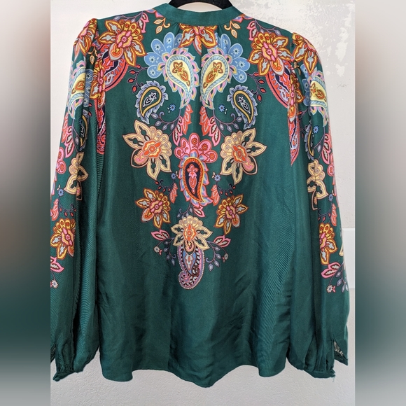 Boden Green Blouson floral blouse - Picture 4 of 10